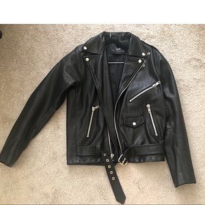 Laer brand classic moto leather jacket